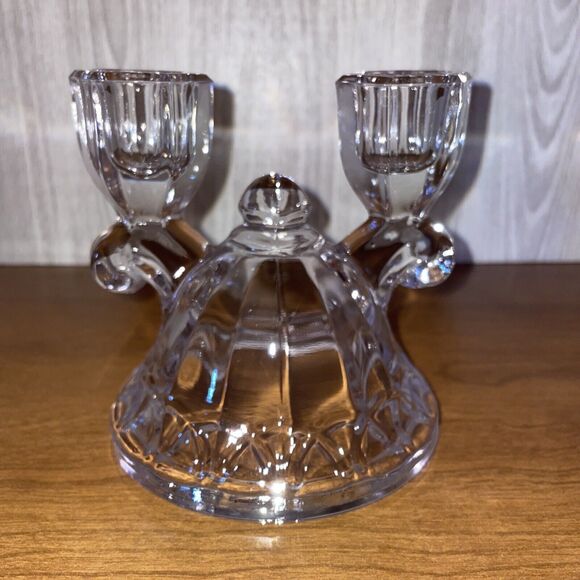 EAPG Imperial Pressed Glass Bell Double Candlestick Candle Holder - Picture 1 of 9